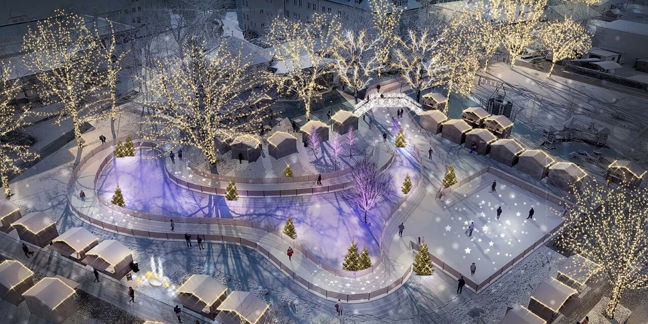 Eislaufen im Park bei „Reutte on Ice“