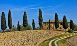Schau aufs Land Italien